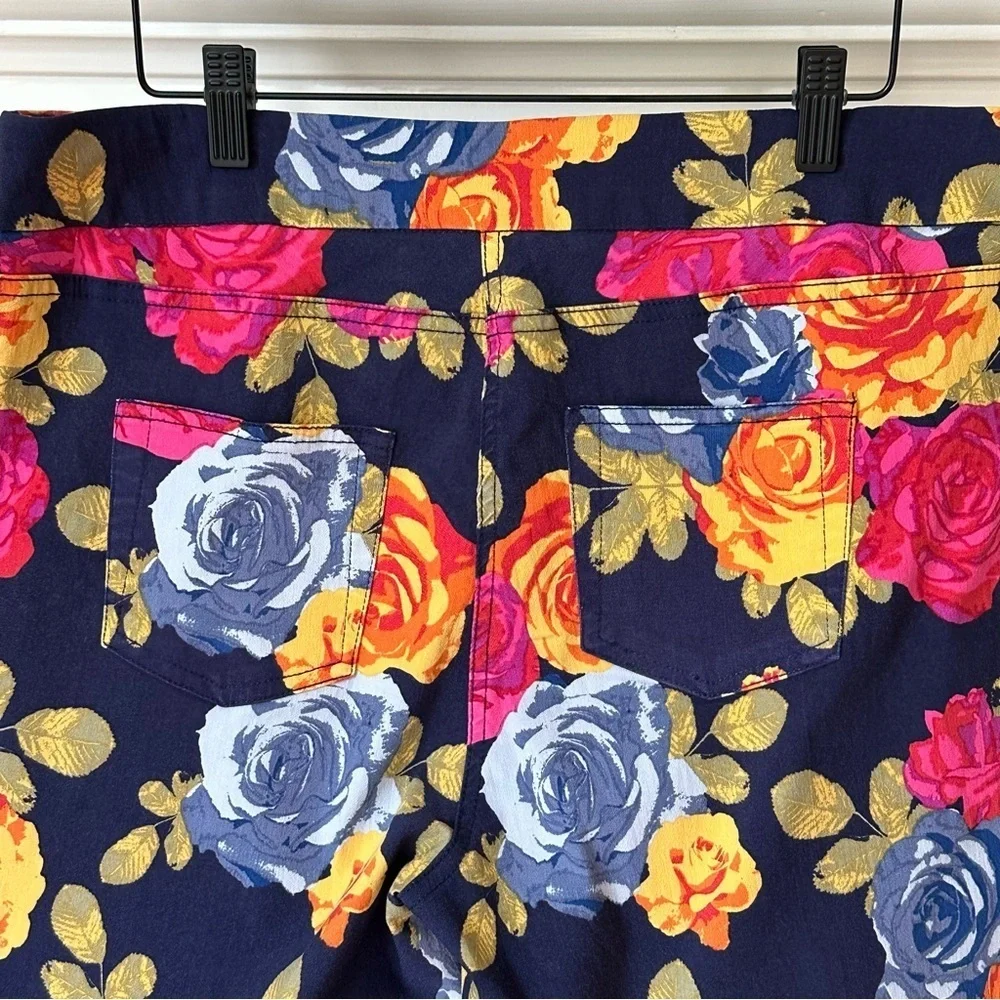 Soft Surroundings Womens Floral legging pants High Rise Sz XL
